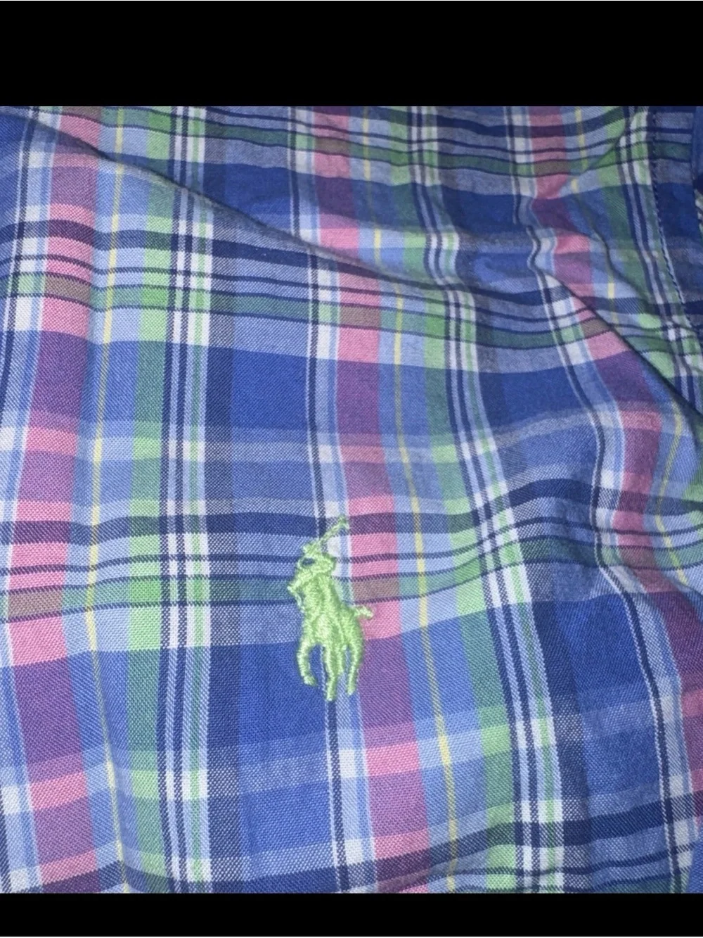 Ralph Lauren Pony Button Shirt 7 Blue Pink Stripe Spring Summer School Boys
